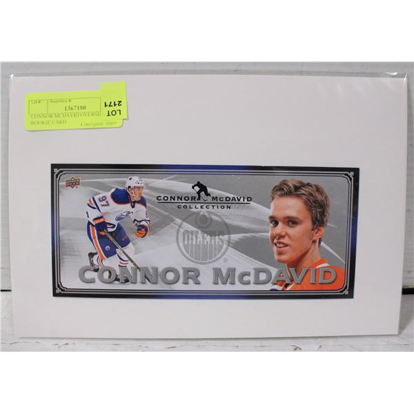 CONNOR MCDAVID OVERSIZED ROOKIE CARD