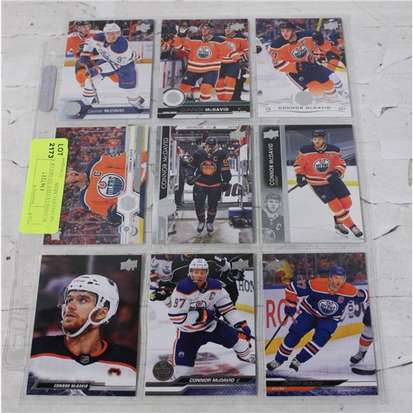 9 CONSECUTIVE YEARS OF CONNOR MCDAVID CARDS