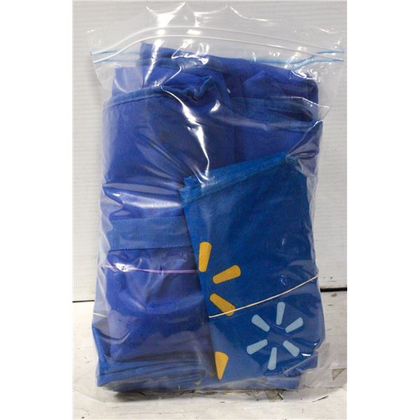 SIX WALMART CLOTH SHOPPING BAGS