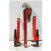 Image 1 : 3 LARGE RIDGID PIPE WRENCHES - ESTATE