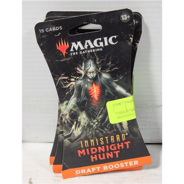 3 MAGIC MIDNIGHT HUNT DRAFT BOOSTERS