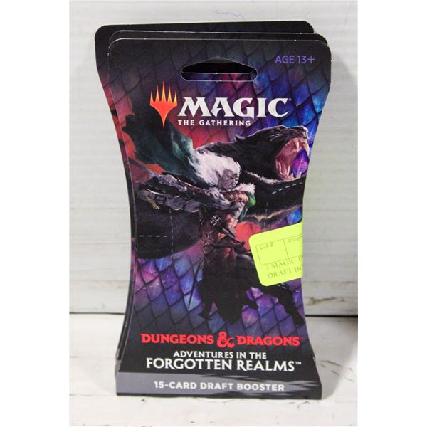 3 MAGIC DUNGEONS & DRAGONS DRAFT BOOSTERS