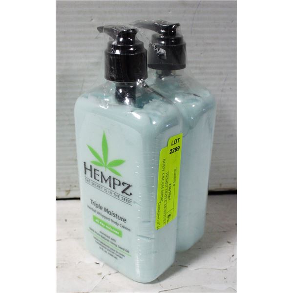 2PACK HEMPZ TRIPLE MOISTURE BODY CREAM 500ML