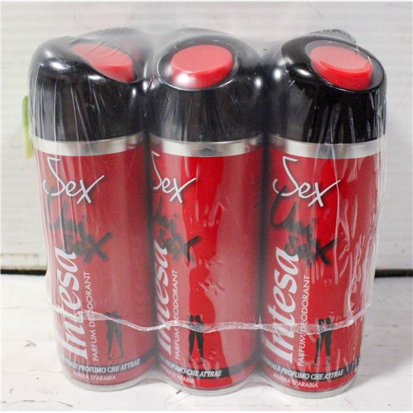 NEW 6-PACK INTESA UNI SEX PARFUM DEODORANT