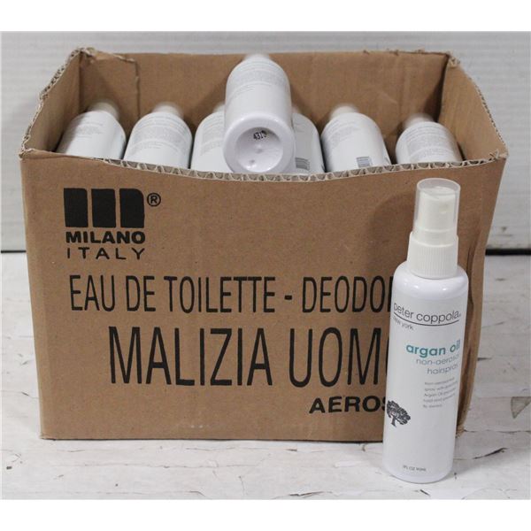 CASE OF 25 PETER COPPOLA ARGAN OIL HAIR SPRAY
