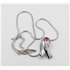 Image 1 : BREAST CANCER AWARENESS PENDANT NECKLACE - ESTATE