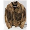 Image 1 : MENS M VINTAGE LEATHER FRINGE COAT HAS