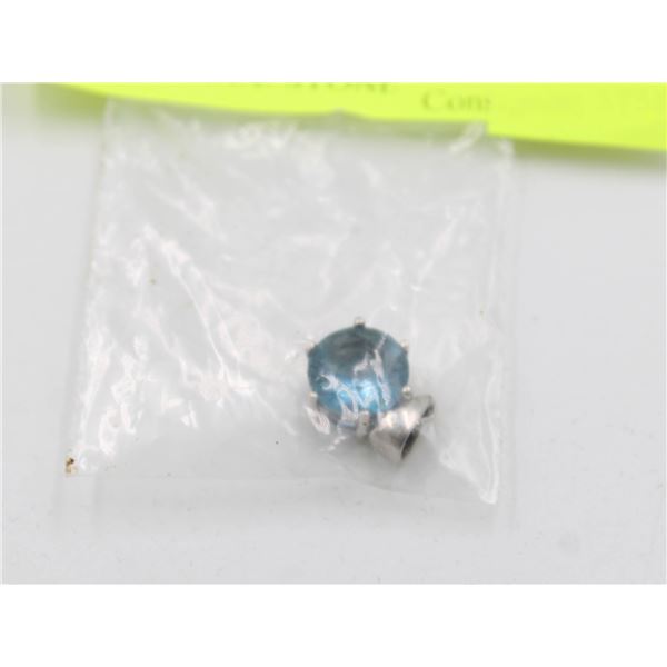 STAMPED 925 SILVER PENDANT WITH BLUE STONE