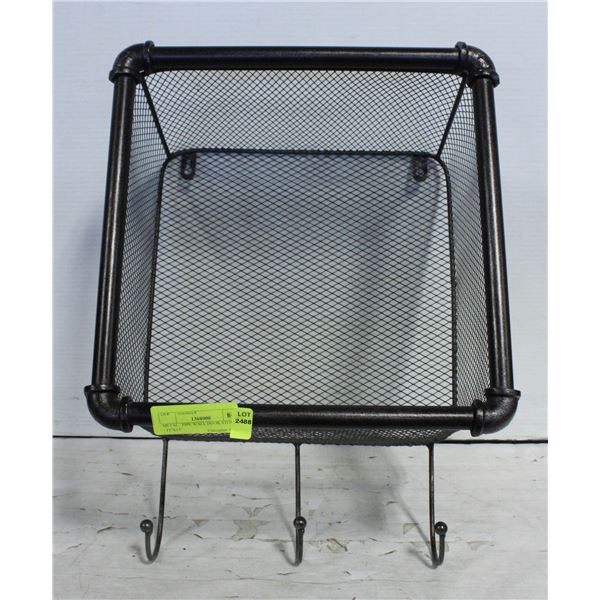 METAL / PIPE WALL HOOK STORAGE - 13"X13"
