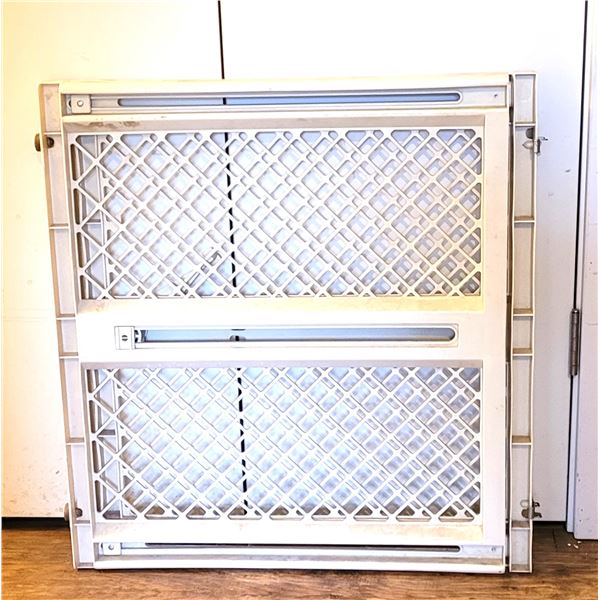 9)  DOG/BABY GATE, C/W ATTACHED BRACKETS TO
