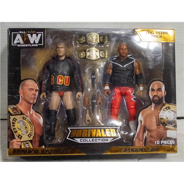 NEW AEW UNRIVALED COLLECTION FRANKIE KAZARIAN AND