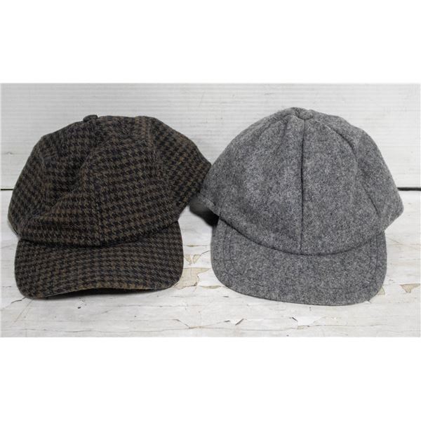 2 WOOL CAPS - VINTAGE MEN'S