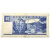 Image 2 : 12)  FROM 1981 SINGAPORE, 1 DOLLAR BANKNOTE.