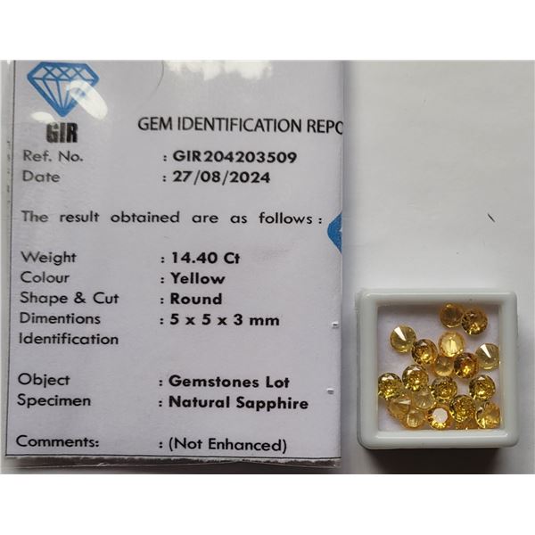 22)  LOT OF 19 MATCHED , 5MMX 5MM NATURAL