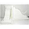 Image 1 : 7)  SET OF 2 NEW, WHITE CORBELS  SHELF BRACKETS,