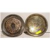 LOT OF 2 SILVER PLATED VINTAGE TRAYS