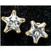 BZ2053-77C 14K STAR CZ SCREW BACK EARRINGS