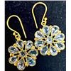 BZ2053-78C SILVER AQUAMARINE 9CT EARRINGS