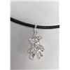 Image 2 : BZ2053-88C SILVER BEAR WITH LEATHER CORD 16" NECK