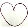 Image 1 : BZ2053-74C SILVER GARNET FACETED BEADS 16" 35CT N