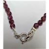 Image 3 : BZ2053-74C SILVER GARNET FACETED BEADS 16" 35CT N