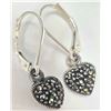 Image 2 : BZ2053-71C SILVER MARCCASITE EARRINGS