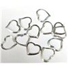 Image 1 : BZ2053-81C SILVER PACK OF 12 FLOATING HEART
