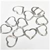 Image 2 : BZ2053-81C SILVER PACK OF 12 FLOATING HEART