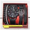 Image 1 : MENS GENEVA QUARTZ WATCH WITH JEWELRIES BLACK NEW