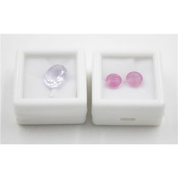 #178-HEATED RUBY 3.75 CT & PINK AMETHYST 3.36CT