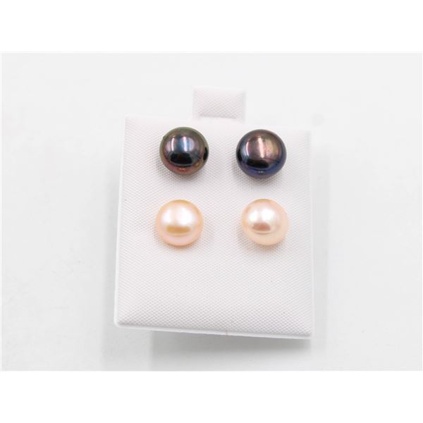 #69-NATURAL AKUYA PEARL EARRINGS 2 PCS