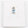 Image 1 : #237-NATURAL SKY BLUE TOPAZ & CZ PENDANT