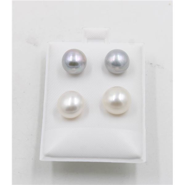 #65-NATURAL AKUYA PEARL EARRINGS 2 PCS