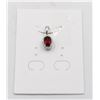 Image 1 : #214-NATURAL RED GARNET & CZ PENDANT