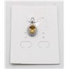 Image 1 : #217-NATURAL CITRINE & CZ PENDANT