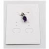 Image 1 : #234-NATURAL PURPLE AMETHYST & CZ PENDANT