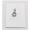 #251-NATURAL SKY BLUE TOPAZ & CZ PENDANT