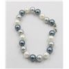 #121-SEA SHELL PEARL NECKLACE  8MM/7.5"