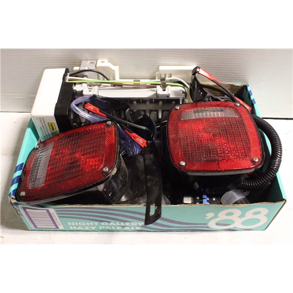 LOT OF ASSORTED ELECTRICAL AND AUTOMOTIVE PARTS