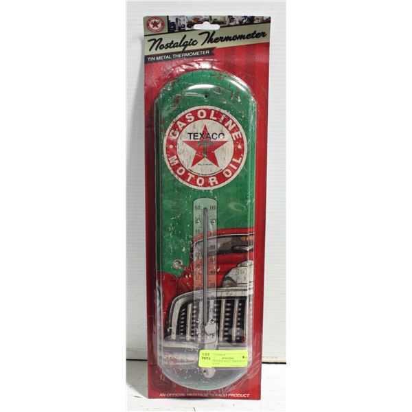 NEW TEXACO WALL THERMOMETER 17.5" X 5.25"