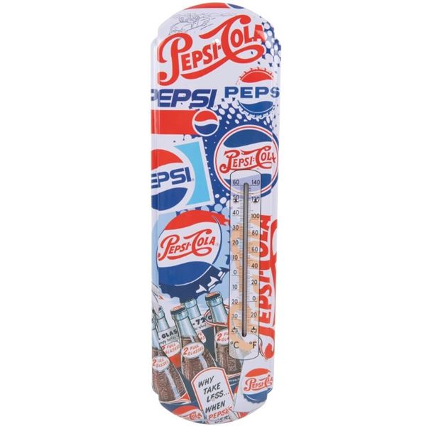 NEW PEPSI COLA WALL THERMOMETER 17.5" X 5.25"