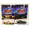 LOT OF 2 HOT WHEELS NEON SPEEDERS IN PACKAGING