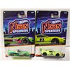 LOT OF 2 HOT WHEELS NEON SPEEDERS IN PACKAGING