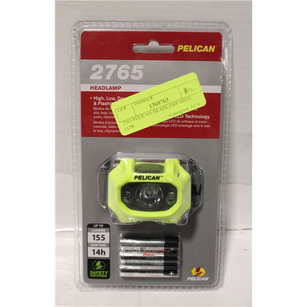 2765 PELICAN HEADLAMP HIGH, LOW,
