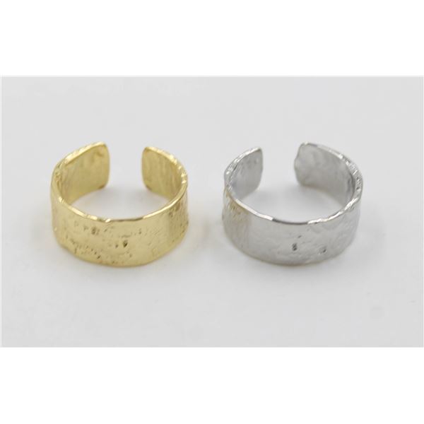 NEW 2X ADJUSTABLE RINGS (GOLD & SILVER COLOR)