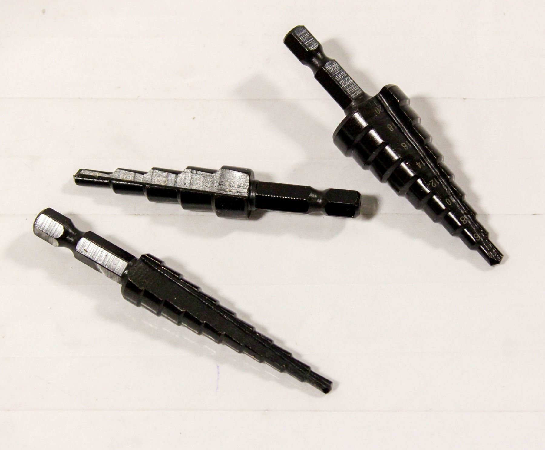 NEW 3 PIECE STEP BIT SET
