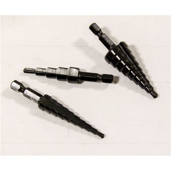 NEW 3 PIECE STEP BIT SET