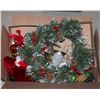 LOT OF XMAS ORNAMENTS/STOCKINGS/WREATH