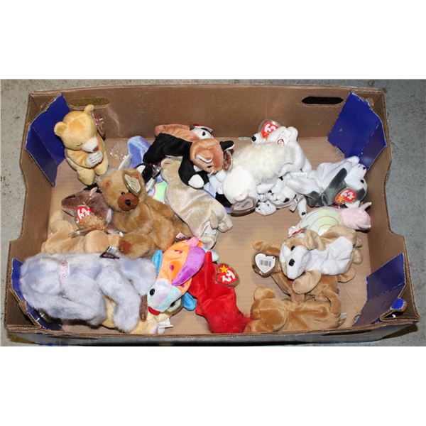 LOT OF 20 BEANIE BABY ANIMALS