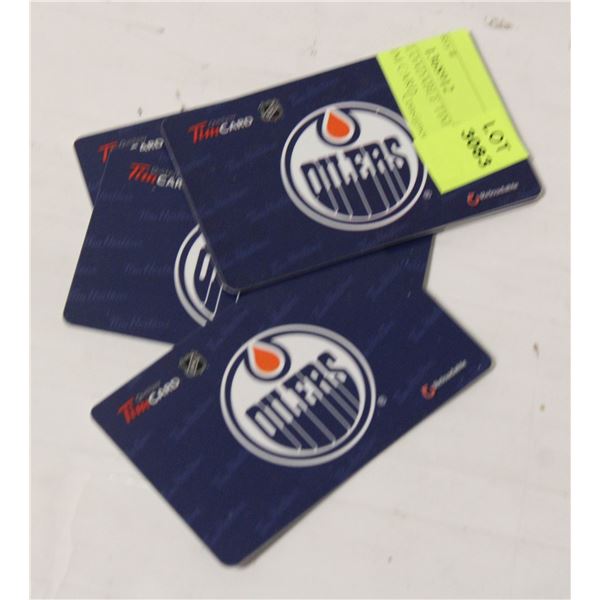 LOT OF 5 RELOADABLE TIM HORTONS TIM CARD